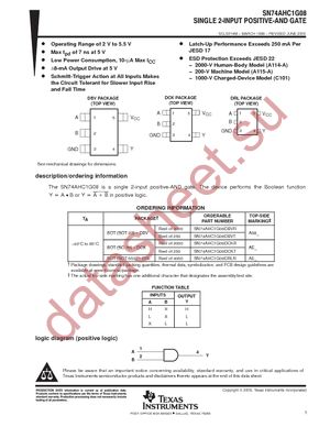 SN74AHC1G08DBVR datasheet  